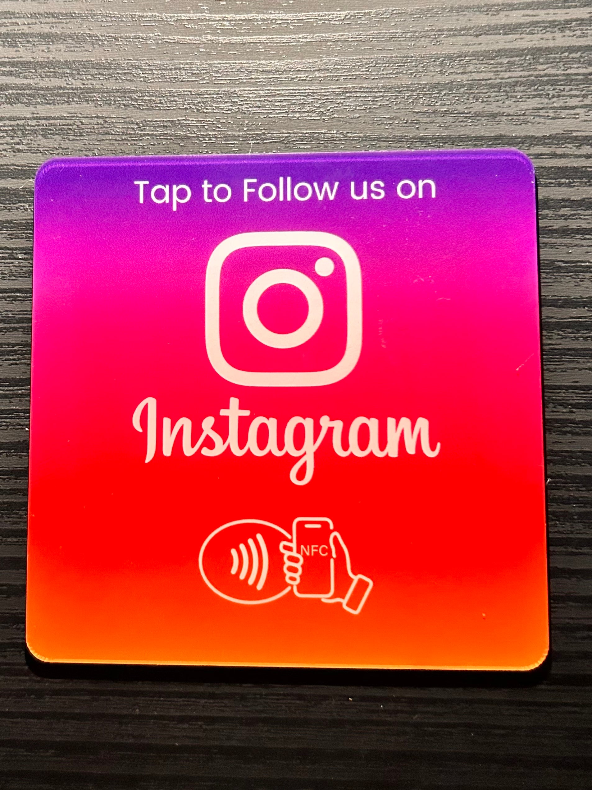 Instagram NFC page card