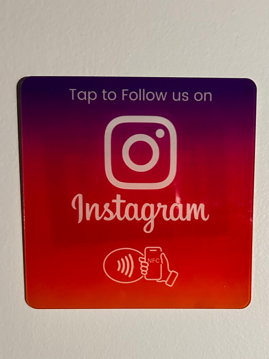 Instagram NFC page card