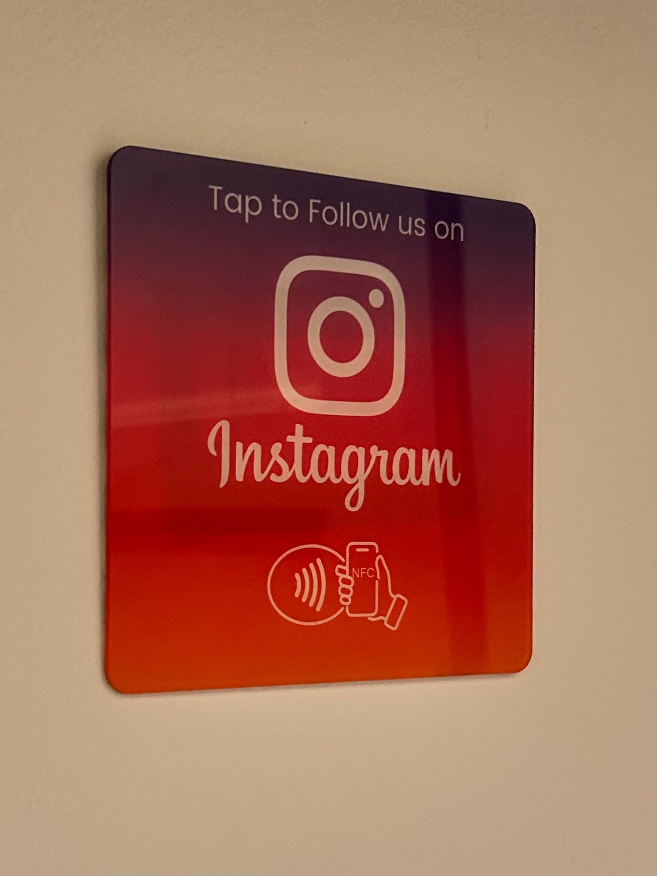 Instagram NFC page card